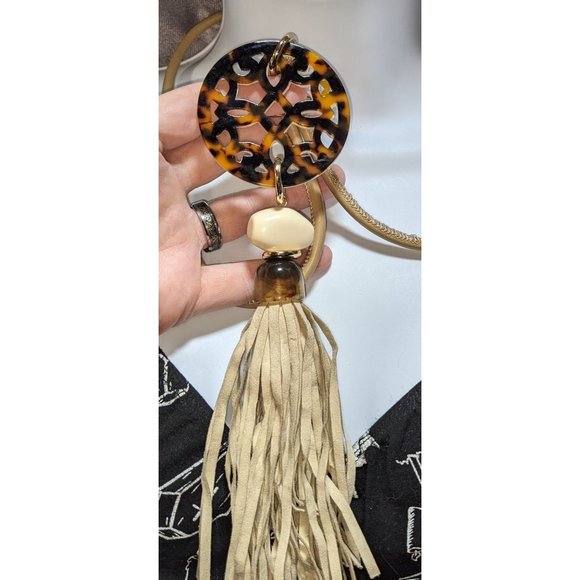 Chico's Jewelry - Chico's Quinn Reversible Medallion Tassel Necklace